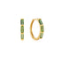 14kt Gold Tourmaline Huggie Hoop Earrings